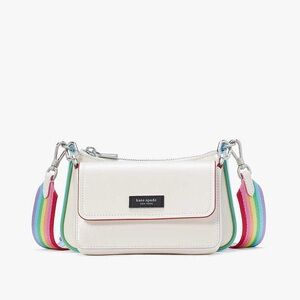 Kate Spade ♠️ Double Up Rainbow Trim Crossbody Bag